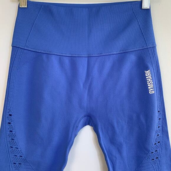 Gymshark Energy Seamless Cropped Leggings Size Medium High Rise Eyelet Workout - Picture 5 of 14